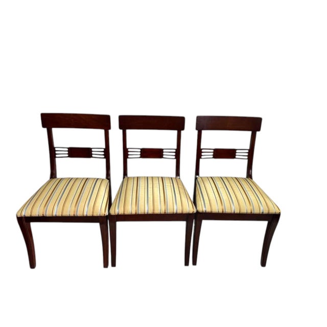 Early 20th Century Set of 8 English Regency Mahogany Dining Chairs, 2 Arm & 6 Side Chairs For Sale - Image 11 of 16