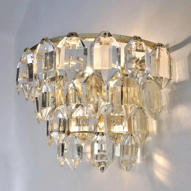 Metal Gold-Plated Wall Sconces by Bakalowits & Söhne, 1960s, Set of 2 For Sale - Image 7 of 9