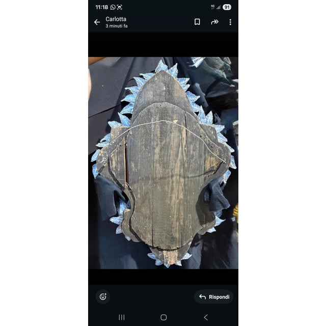 Venetian Mirror in Iridescent Glass, Late 19th Century For Sale - Image 12 of 13