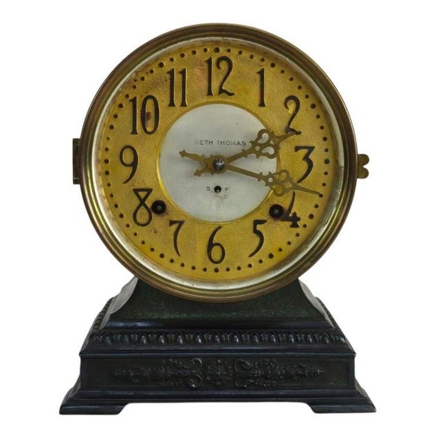 An antique Seth Thomas 'Grand Model' automatic 8-day alarm clock, dating to circa 1920. This handsome mantel clock...