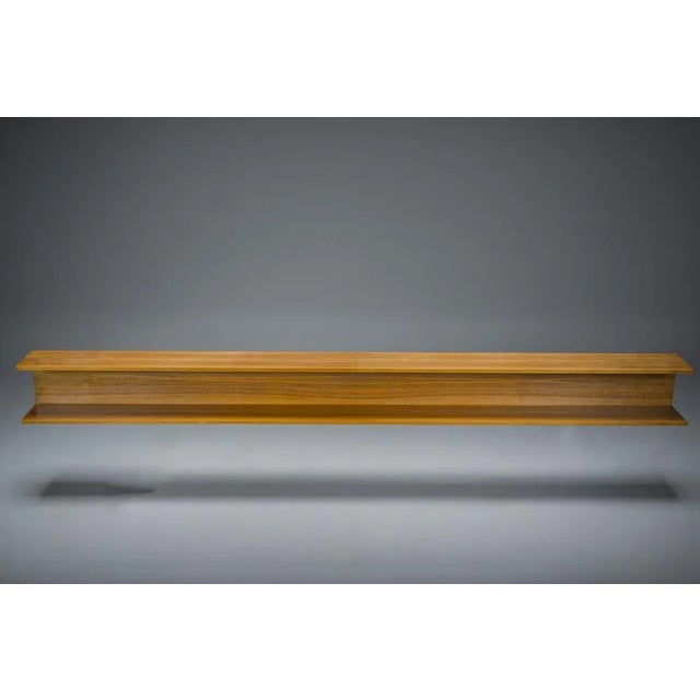 Large Minimalist Teak & Walnut Wall Unit, 1970s For Sale - Image 4 of 5