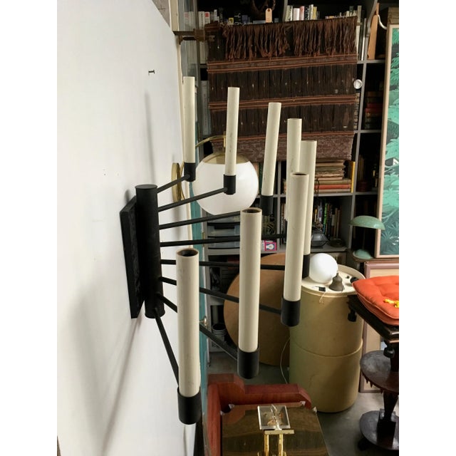 Lightolier Rare Lightolier Eight-Arm Mid-Century Modern Wall Sconce, Model Ca-5417, Attributed to Gerald Thurston For Sale - Image 4 of 9