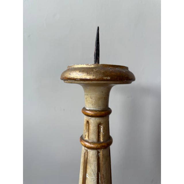 Pair of Antique Baroque Candlesticks For Sale - Image 4 of 6