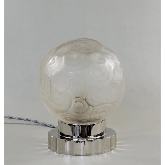 French Art Deco Table Lamp by Marius Sabino 1930 France For Sale - Image 6 of 13
