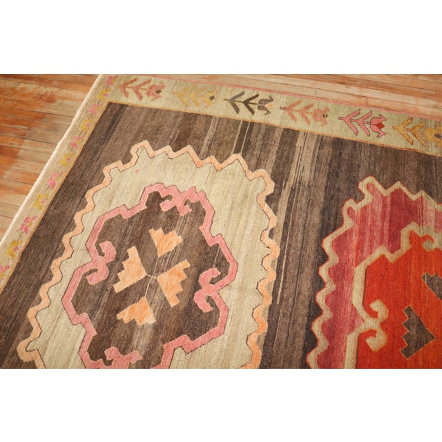 Vintage Zabihi Collection Turkish Kars Rug - 6'6" x 9'6" For Sale - Image 4 of 9