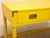 Hollywood Regency Vintage Hollywood Regency Yellow Campaign Writing Desk For Sale - Image 3 of 11
