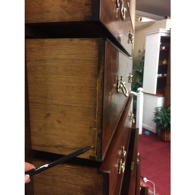 Antique Chest on Chest, English Tall Chest For Sale - Image 13 of 16