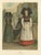 This striking chromolithograph depicts women wearing traditional costume from Griesheim in Alsace, distinguished by large...