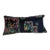 Vintage Black & Floral Silk Twill Scarf Pillow Cover For Sale