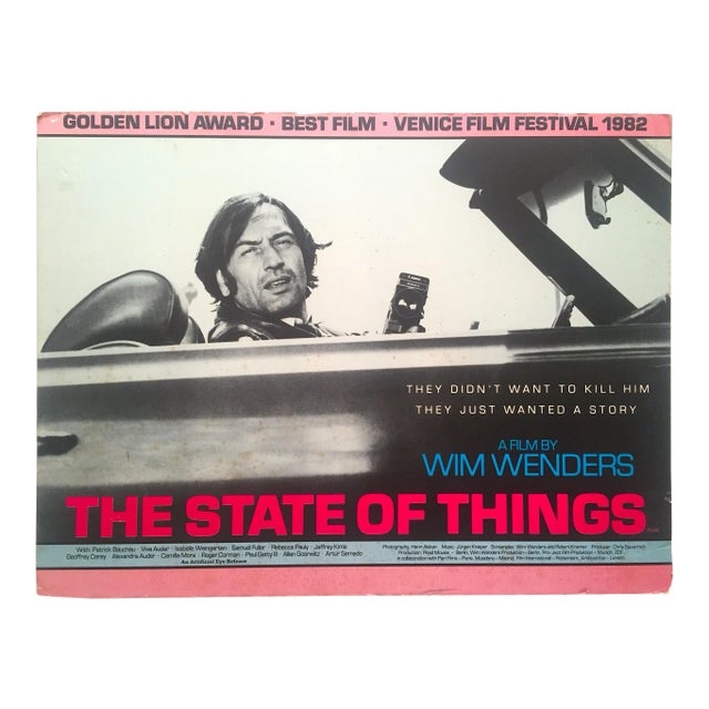 Vintage 1982 "The State of Things " Wim Wenders Original Movie Memorabilia Large Film Poster For Sale