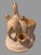 Early 20th Century Antique Victorian Yellow Ware Sand Majolica Figural Horse & Boy Smoking Stand For Sale - Image 5 of 9