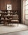 A magnificent and unique fully refurbished antique/vintage armchair, featuring a rich, dark-toned solid wooden frame with...