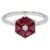 Gemstone 18k Gold Ruby 0.66ct and Diamond 0.02ct Ring For Sale - Image 7 of 8