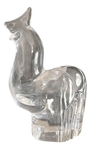 Orrefors Olle Alberius Signed Expo Crystal Rooster with Original Labels