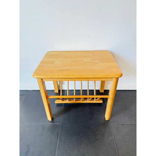 Vintage Wooden Side Table with Magazine Rack, 1970s For Sale - Image 11 of 16