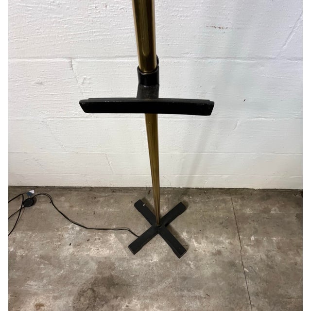 Brass Brass Art Easel Lamp Arredoluce Style For Sale - Image 8 of 12