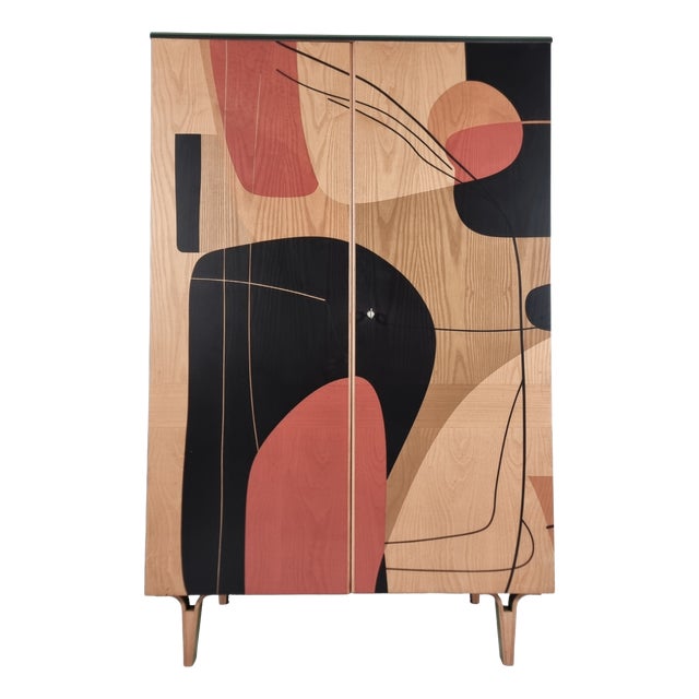 Vintage Wardrobe in Ash, 1970s For Sale