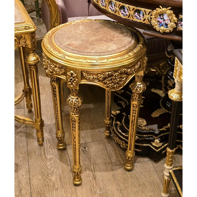 This Italian style side table is a luxurious statement piece that combines refined European craftsmanship with timeless...