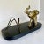 Wood MCM Gold Metal Elephant Desk Organizer Letter Holder For Sale - Image 7 of 10
