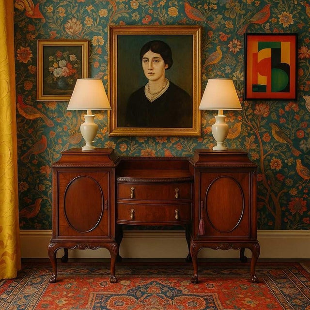 Antique Chippendale-Style Mahogany Sideboard Buffet With Claw Feet For Sale - Image 12 of 18