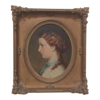 Portrait of a Young Woman With Red Hair by Albert Graefle For Sale