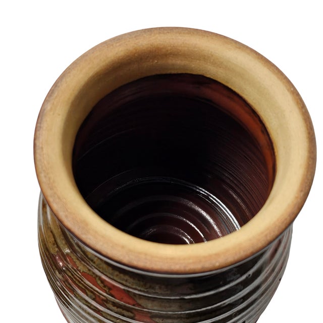 Studio Art Pottery Lidded Jar Cookie Jar Signed 11.75" For Sale In San Francisco - Image 6 of 9