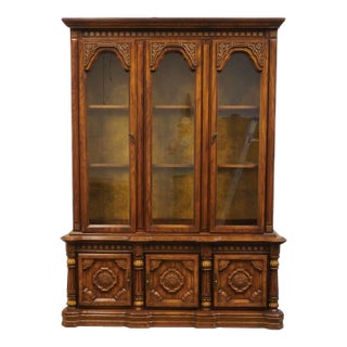 Jessup Furniture Spanish Mediterranean Style 63" Lighted Display China Cabinet 4642 For Sale