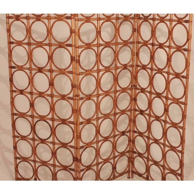 Light Yellow Vintage Spanish Bamboo Screen For Sale - Image 8 of 10