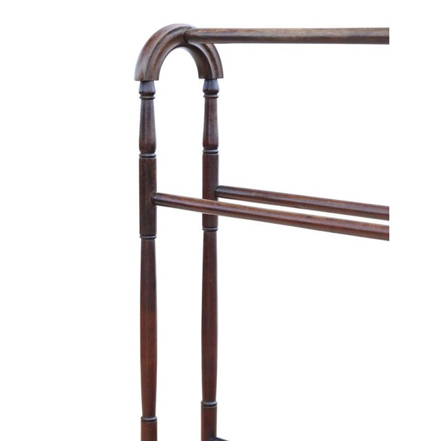 Antique Mahogany Towel Rail Stand, 19th Century For Sale - Image 4 of 6