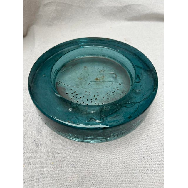 Contemporary Vintage Art Glass Vessel or Ashtray For Sale - Image 3 of 9