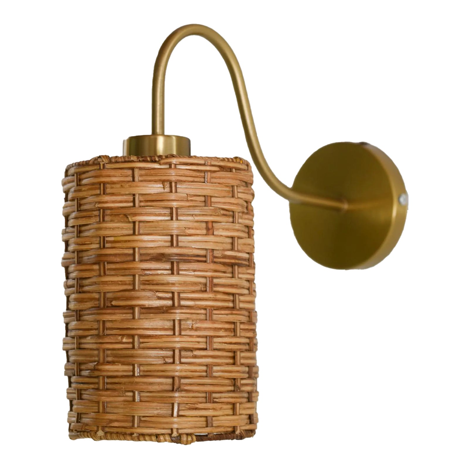 1990s Rattan Wicker Wall Sconce | Chairish