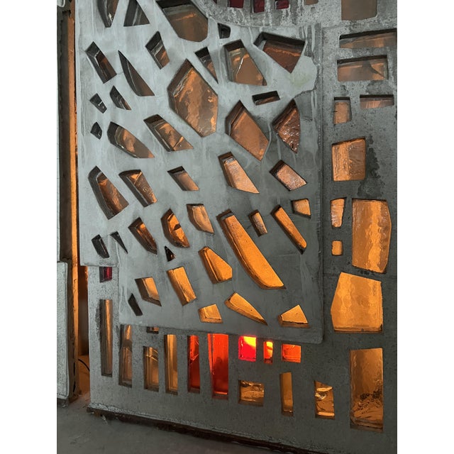 1960s Large Dutch Brutalist Concrete Windows, 1960s, Set of 2 For Sale - Image 5 of 18