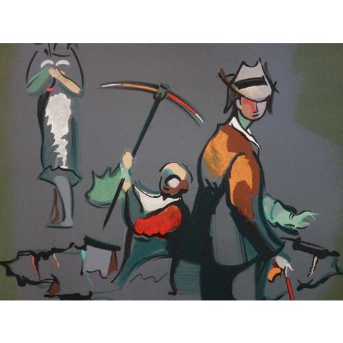 Jean HELION Gold miners, 1972 Original lithograph Signed in pencil On arched vellum 37 x 28 cm Excellent condition This...