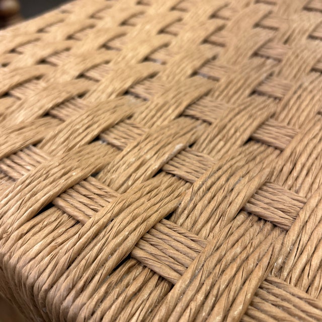 Blond Wood and Rush Seat Side Chair For Sale In Miami - Image 6 of 12