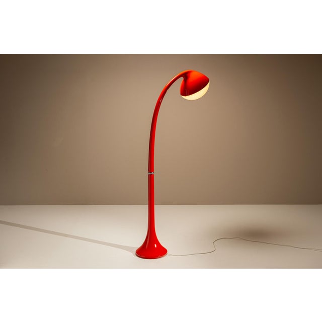 1970s DL5 Lampione Floor Lamp in Red by Fabio Lenci for Guzzini, Italy, 1971 For Sale - Image 5 of 11
