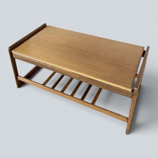 Mid-Century Modern Teak Coffee Table with Magazine Rack, 1960s For Sale - Image 4 of 9