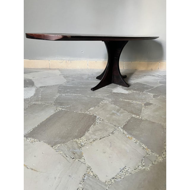 1950s Vintage Dark Wood Coffee Table, 1950s For Sale - Image 5 of 8