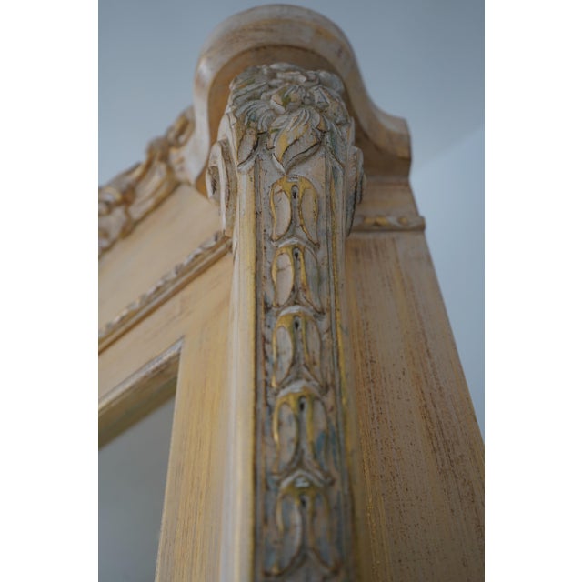 Pair French Style Gold Wash Corner China Cabinets For Sale - Image 14 of 18
