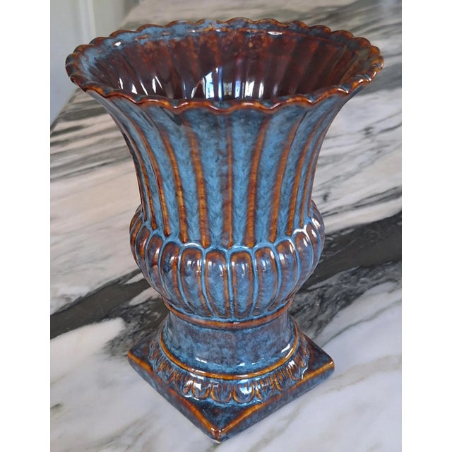 Contemporary Vintage Ceramic Urn Shaped Cachepot For Sale - Image 3 of 7