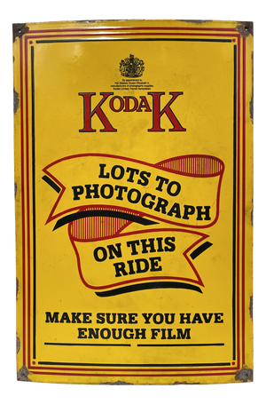 Mid-Century English Kodak Advertising Enamel Sign, 1950s