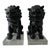 Pair of Late 20th Century Black Chinese Foo Dogs on Large Lucite Base Bookends Statues For Sale
