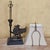 Vintage Neoclassical Bronze Winged Lion Griffin Table Lamp With Linen Shade For Sale - Image 17 of 18