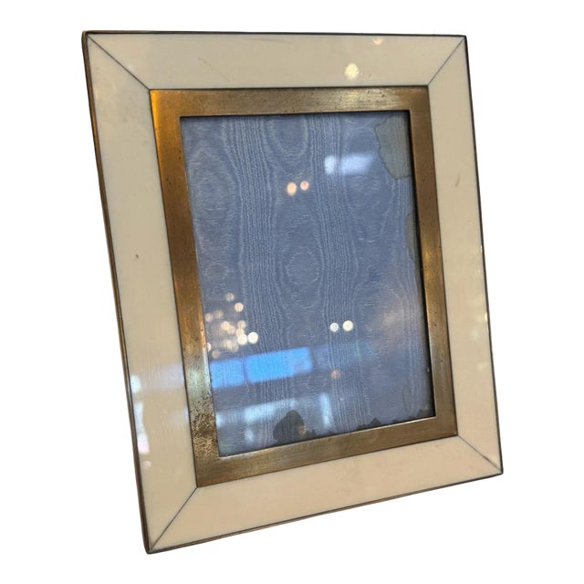 Ivory and Brass Picture Frame For Sale
