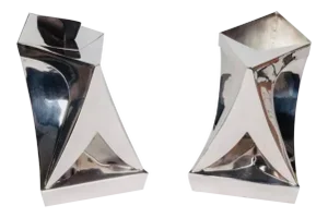 Vintage Antonio Pineda Vintage Mexican Mid-Century Modern Sterling Silver Creamer and Sugar - a Pair