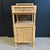Wood Wicker Bedside Table with Drawer, Shelf and Cupboard For Sale - Image 7 of 7