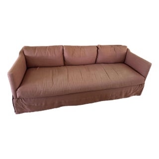 Nantucket-Red Bench Cushion Sofa For Sale