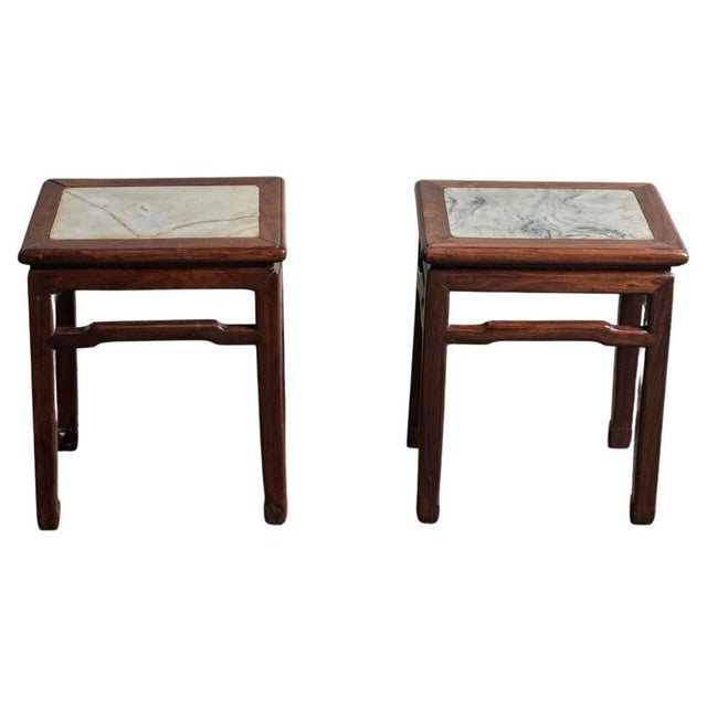 19th Century Chinese Rosewood Tea Tables A Pair Chairish