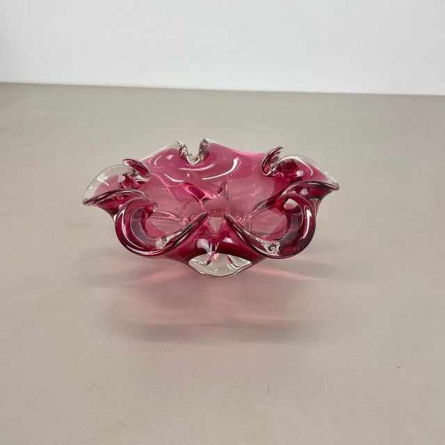 1970s Pink-Purple Murano Glass Shell Ashtray, Italy, 1970s For Sale - Image 5 of 18