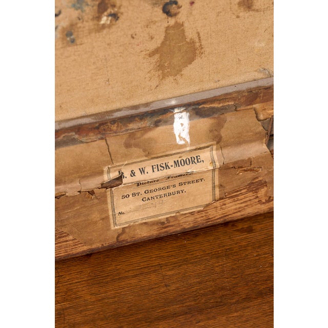 Chestnut William Wasdell Trickett (1866–1939) “Balaam” 1913 Fine British Sporting Art Oil Painting – Equestrian Portrait of a Chestnut Horse in a Stable For Sale - Image 8 of 9