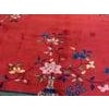 Early 20th Century 1920s Red Vase Floral Antique Chinese Art Deco Rug 9' X 11'9" Handknotted Wool Carpet For Sale - Image 5 of 5